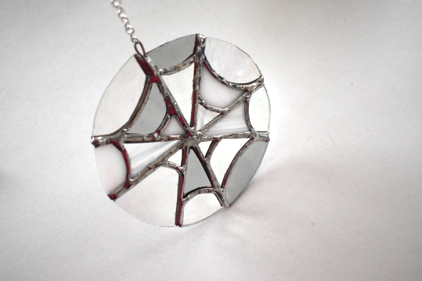 Spider Web Stained Glass Sun Catcher