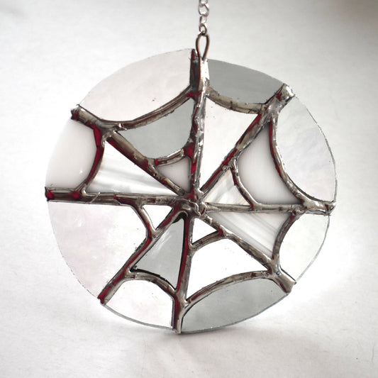 Spider Web Stained Glass Sun Catcher